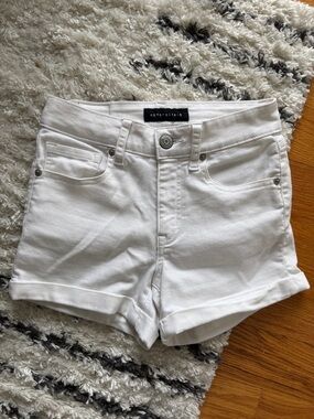 Aeropostale White Cuffed Women's Denim Shorts